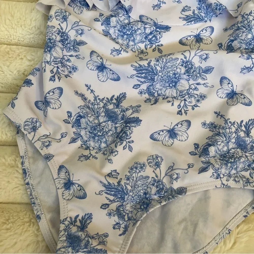 SHEIN floral one‎ piece girl swim suit